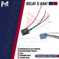 Relay 5 Pin 5 Pin 12 VOLT 10A Cable Set For Alarm Horn Switch