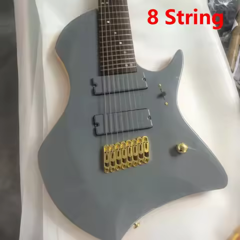 8 String Electric Guitar, Multi Scale Neck with Slanted Frets, Solid Body Professional Guitar for Me