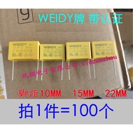 Weidy X2 Safety Approved Capacitors Fixed Capacitor 310V 0.33uf 0.1uf 0.22uf 334 105 684 104 473 Ele