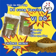MY PET - Combo of 5 Bags of Cat Nutritional Supplement Granules Beef Flavor 1kg Rich in Vitamins and