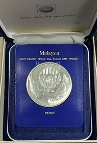 Collectibles of EPF 1976 25 Ringgit Sterling Silver Coin of Malaysia