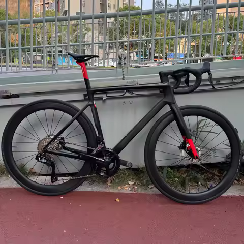 Newly Upgraded T1000 Ultra-Light Carbon Fiber Road Bike V4Rs Frame Thru-Axle Disc Brakes Custom Colo