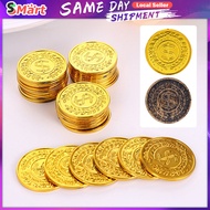 10/20pcs Pirate Coins Halloween Plastic Fake Game Coin Gold/ Bronze Kids Birthday Party Decoration