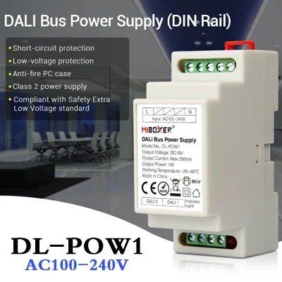 DALI 5 IN 1 LED Controller DC12V 24V Dimmer Support DT8 Type RGBW RGB +CCT Output Mode Compatible Mi