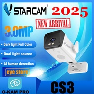 Vstarcam CS3 ( ใหม่ล่าสุด 2025 ) กล้องวงจรปิดไร้สาย ความละเอียด 3 MP(1296P) Outdoor มีAI+ คนตรวจจับส