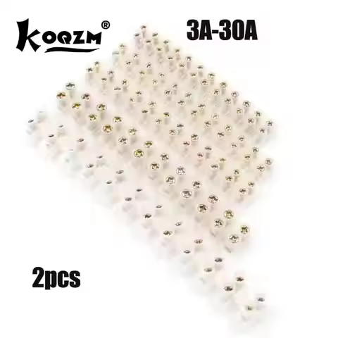 2pcs Screw Terminal Barrier Connector Electrical Wire Connection 12Position 10A/20A/30A/3A/6A Barrie