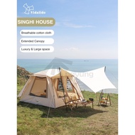 VIDALIDO SingHi House 6 to 8 person Camping Tent with Extended Canopy Cotton Cloth Tent