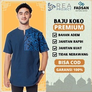 Baju Kaos Koko Muslim Pria Dewasa Lengan Pendek Bahan Adem Jumbo