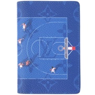 Like New Louis Vuitton Organizer de Poche Basketball Monogram M26798 IC Blue Card Case Wallet Blue L