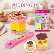 Pudding Jelly Toy Set Children's Food Feeding Toys for Kids' Pretend Play Girls Mainan Puding Sendok
