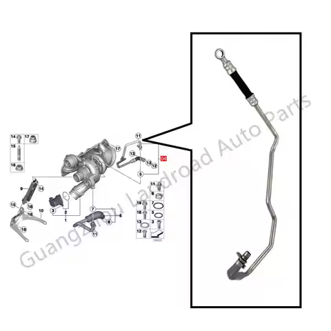 11427608123 Turbine oil pipe For BMW F20 2011-2016 116i 118i 120i N13 F30 2013-2016 316i N13 F30 201