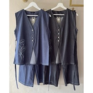 FALALA JEANS SET (VEST + PANTS)