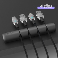 KUULAA Kẹp cáp silicone linh hoạt có độ bền cao Giá đỡ dây gọn gàng Cáp sạc Cáp tai nghe Chuột Aux K