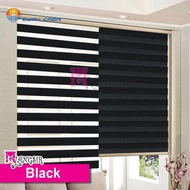 Bidai Korea / Korea Zebra blinds / Width 2 / 3 / 4 / 5 / 6 / 7 Feet x Height 6 & 8 Feet /  Black