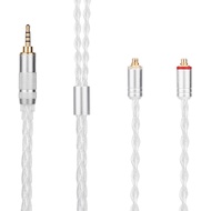 AK Yinyoo 8 Core Upgraded Silver Plated Cable 3.52.54.4mm headphone cable MMCX2pin For Yinyoo BL-03 CCZ KBEAR KS1 KS2