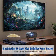 HY320 Mini Projector, 4K Ultra , Portable Home Theater, LED Display