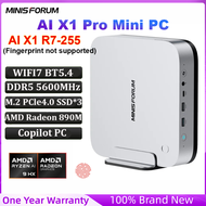 Minisforum AI X1 Pro Mini PC AMD Ryzen AI 9 HX 370/AI X1 R7-255 WiFi 7 Dual Adapter 2.5G LAN Office