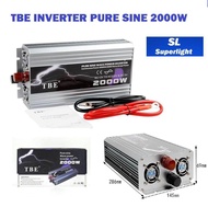 TBE inverter 2000W รุ่น pure sine wave power inverter 12V เครื่องแปลงไฟ อินเวอร์เตอร์  เครื่องแปลงไฟรถเป็นไฟบ้าน หม้อแปลงไฟ ตัวแปลงไฟรถ