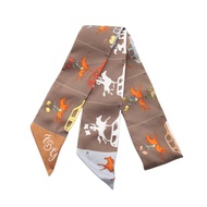 【二手】愛馬仕 HERMES 絲巾 Twilly HERMES PARADERIBON真絲 Twilly 《愛馬仕 Parade》 女士二手 B