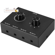 4 Port Audio Switch, 3.5mm Audio Switcher, Stereo AUX Audio , 4 Input 1Output/1Input 4 Output Audio 