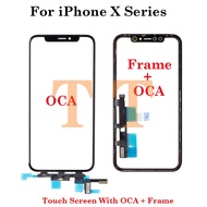 Touch Screen Glass With Flex Cable + Frame+OCA Glue For iPhone X XS XR Max  Digitizer Front Outer Screen Glass Lens Panel NO ic