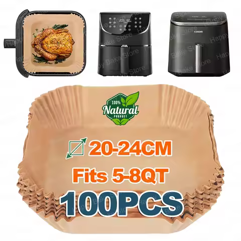 Air Fryer Disposable Baking Paper Non-stick Liners For COSORI 5.5L 6L Air Fryer TurboBlaze 6L,Ninja 