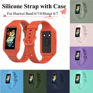 Huawei Band 9 8 7 6 Silicone Smart Watch Strap And Case For Huawei Band 6/6 Pro Honor Band 6 7 Strap Bracelet