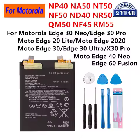 NP40 NA50 NT50 NF50 ND40 NR50 QM50 NF45 RM55 Battery For Motorola Edge 30 40 Neo Edge 30 Pro Ultra X