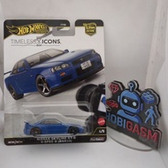 Hotwheels Premium R34 | Nissan Skyline GT-R V-Spec II (BNR34) | Blue Color | Timeless Icon | Hot Ite