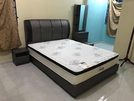 [ FREE 1 X RM199 KING KOIL PILLOW ]  [Free Shipping] Dark Brown Leather Bedframe Fabric Swiss Foundation Divan / Leather Divan / Solid Divan Bed / Bedframe Katil / Hotel Bed / Katil Bed Frame / Divan Only