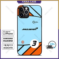 F1 McLaren Gulf Livery Daniel Ricciardo Phone Case for iPhone 16 Pro Max / iPhone 15 Pro Max / iPhon