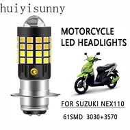 HYS 1PCS FOR SUZUKI NEX110 P15D LED Motorcycle Headlight Dual Color 3200K Yellow 6500K White 12-80V