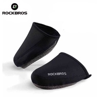 【CW】 ROCKBROS Cycling Shoes Cover Windproof Abrasion Resistant Fabric Keep Warm Half Overshoe MTB Road Shoe Covers