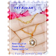 YXY-K23-AH Clover 18K Gold Plated Necklace Original Yaxiya Brand GoldRing