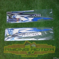 Striping Honda Supra X 125 CW 2008 Hitam Biru