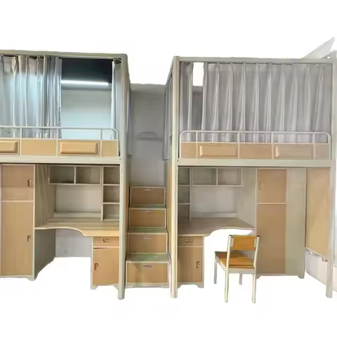 Best Value Loft Bed with Desk and Storage Hostel Capsule Youth Hostel Bunk Beds Hostel Modular Capsu