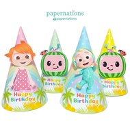 Cocomelon Party Hat / Cocomelon Birthday Hat / Cocomelon Cone Hat / Cocomelon Birthday Hat