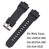 สายนาฬิกายางกันน้ำเปลี่ยนสำหรับCasio G-Shock GA-150/200/201/300/310/GLX Seriesผู้ชายนาฬิกาอุปกรณ์เสริม