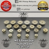 ZRC M0.6 3.175mm Aluminum Pinion Gear 13T - 33T RC Car Tamiya TT01 TT02  Brushed Brushless Motor 540