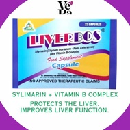 LIVERBOS Sylimarin with Vit B Complex Vitamin B1 B6 B12 Supplement for Liver 32 per Box Latest Vali