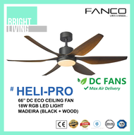 Fanco Heli-PRO 66" Ceiling Fan with 18W RGB LED Light Kit
