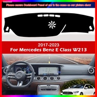 Fit for Mercedes Benz E Class W213 E200 E250 E300 E220D AMG 2016-2023 Leather Dashmat Dashboard Cove