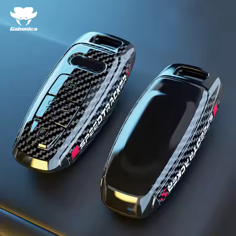 NEW Carbon fiber PC Car Smart Key Fob Case SKin Cover For Audi A3 A4 A6 A7 A8 C8 B9 Q7 Q8 D5 S8 SQ8 