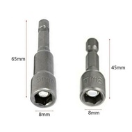 8mm Hexagon Magnetic Nut Socket 1/4'' Hex Shank 45mm/65mm Socket Magnetic Nut