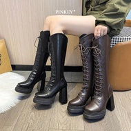 PINKEY P390 Women's Long Boots Winter Overknee Pu Leather Boots Boots Women Winter Boots Women