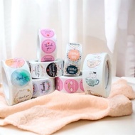[Ready] DStore Thank You Sticker Roll Contents 500 Pcs Self Adhesive Seal Label Roll Sticker Thank Y