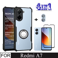 Redmi A7 A7 Pro Shockproof Phone Case for C85X C81X C71 4in1 Privacy Tempered Glass + Mobile phone h