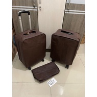24inch 24 Inch Plain Brown Suitcase Cover 24inch 24 Inch Safety Cover Anti-Scuff and Scratch Travel 