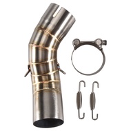 Motorcycle Motorbike Middle Exhaust Middle Mid Link Pipe Connector for Z900 2017-2018 Without Exhaus