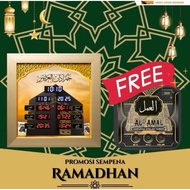 PROMO RAMADHAN ‼️ JAM AZAN DIGITAL AL-ASR OLEH MY QALAM BESERTA FREEGIFT FRINGE MAGNET